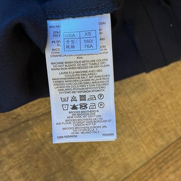 Brooks Brothers Ponte Knit Shirt Dress XS Navy Blue Classic Preppy Mini $128 - Picture 4 of 6